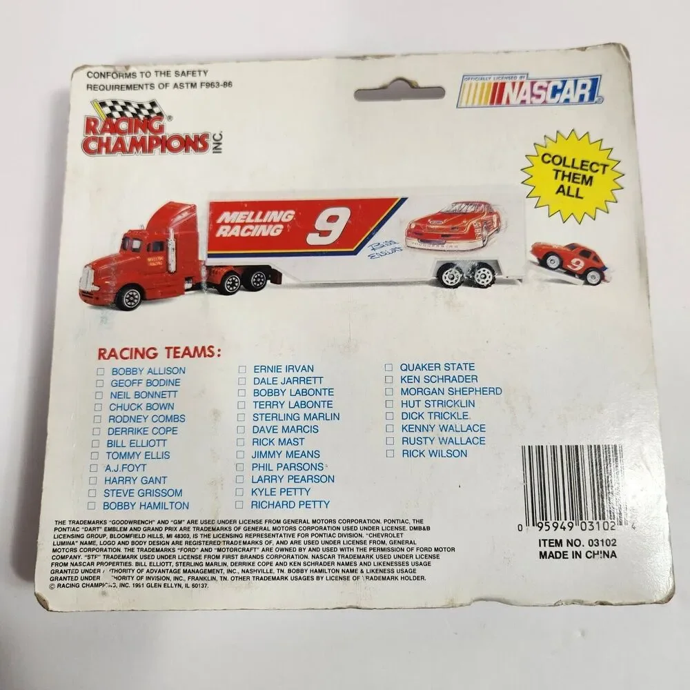 NASCAR 1991 Racing Champions Micro Team Transporter #66 Trop Artic  W Mini Car